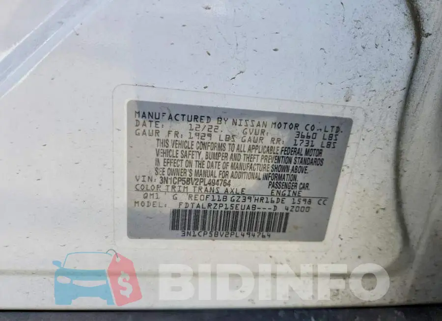 3N1CP5BV2PL494764 Photo# 12