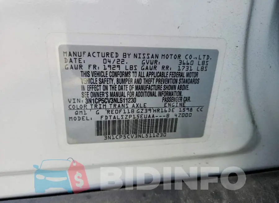 3N1CP5CV3NL511230 Photo# 13