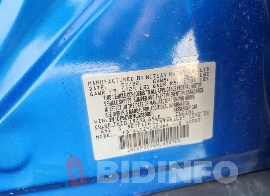 3N1CP5CV8NL528900 Photo# 12