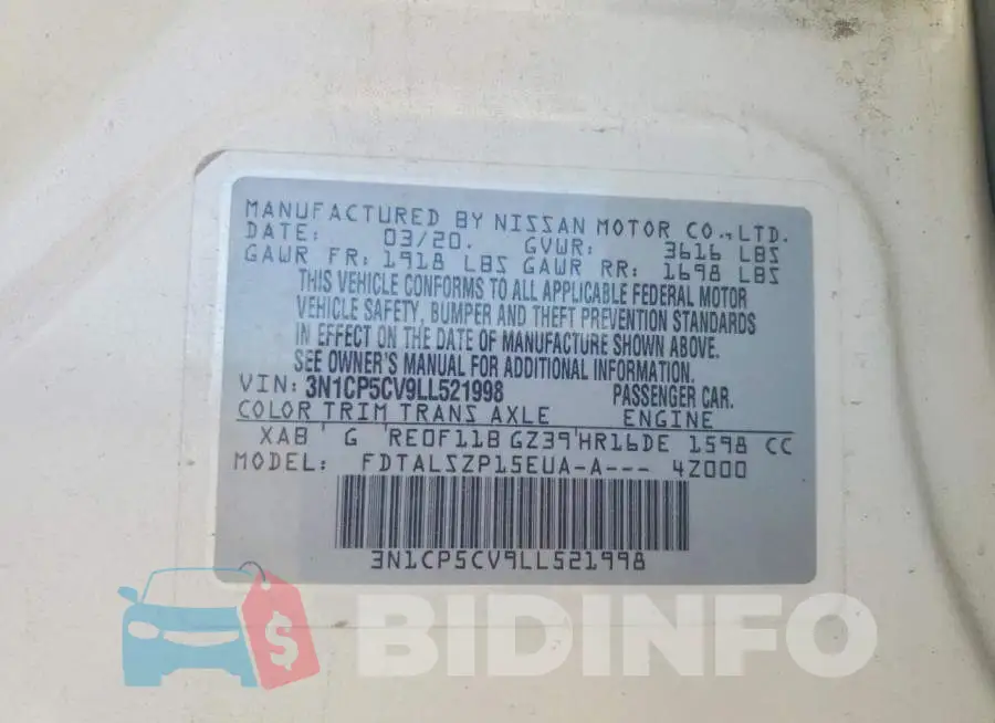 3N1CP5CV9LL521998 Photo# 12