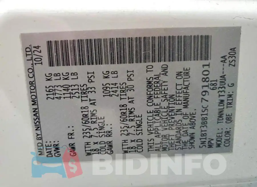5N1BT3BB1SC791801 Photo# 14