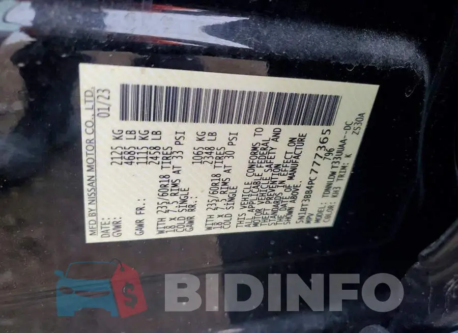5N1BT3BB4PC777365 Photo# 14