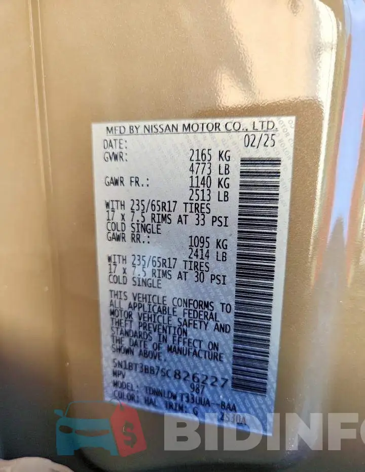 5N1BT3BB7SC826227 Photo# 14