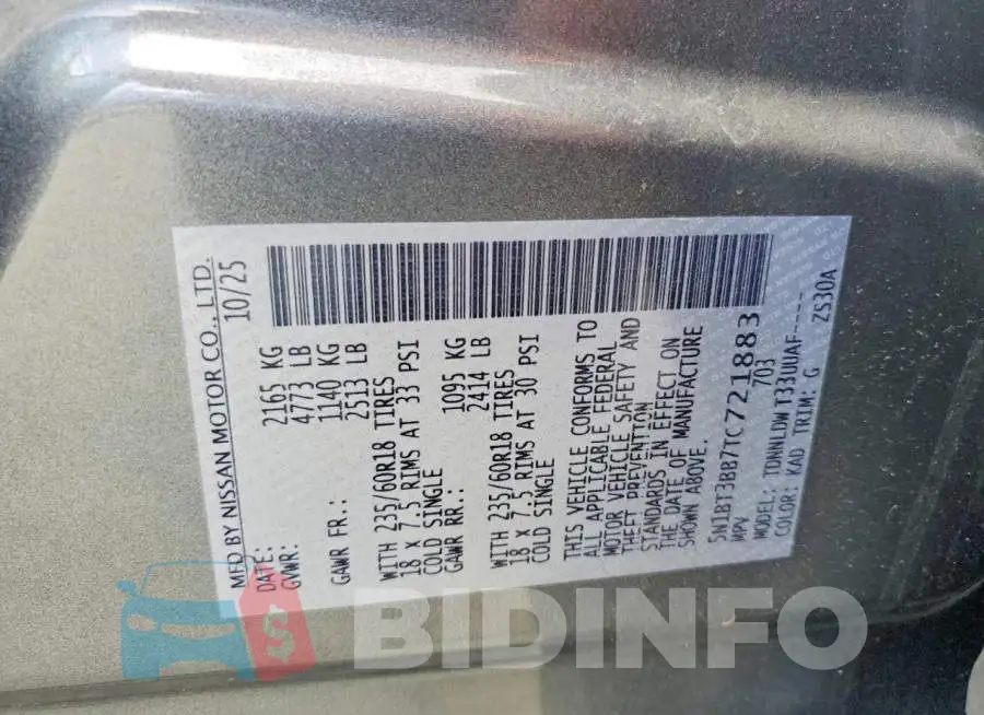 5N1BT3BB7TC721883 Photo# 14