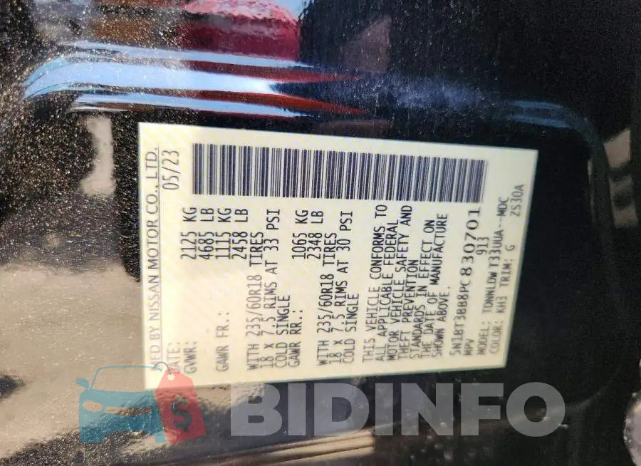 5N1BT3BB8PC830701 Photo# 13