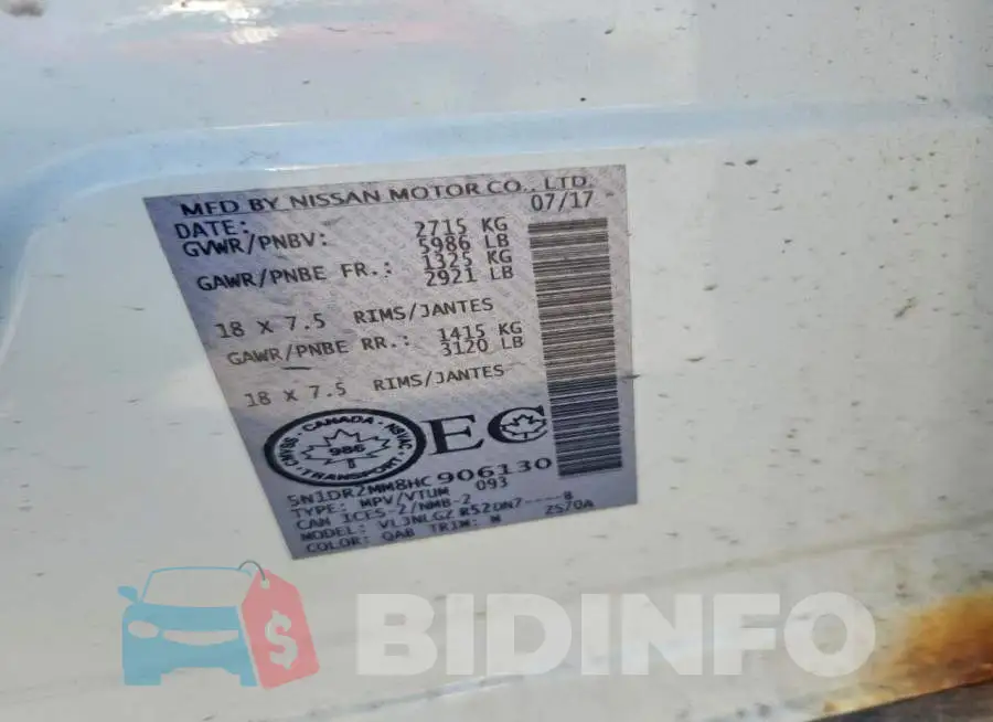 5N1DR2MM8HC906130 Photo# 12