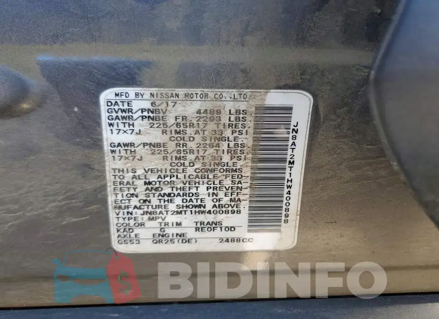 JN8AT2MT1HW400898 Photo# 14