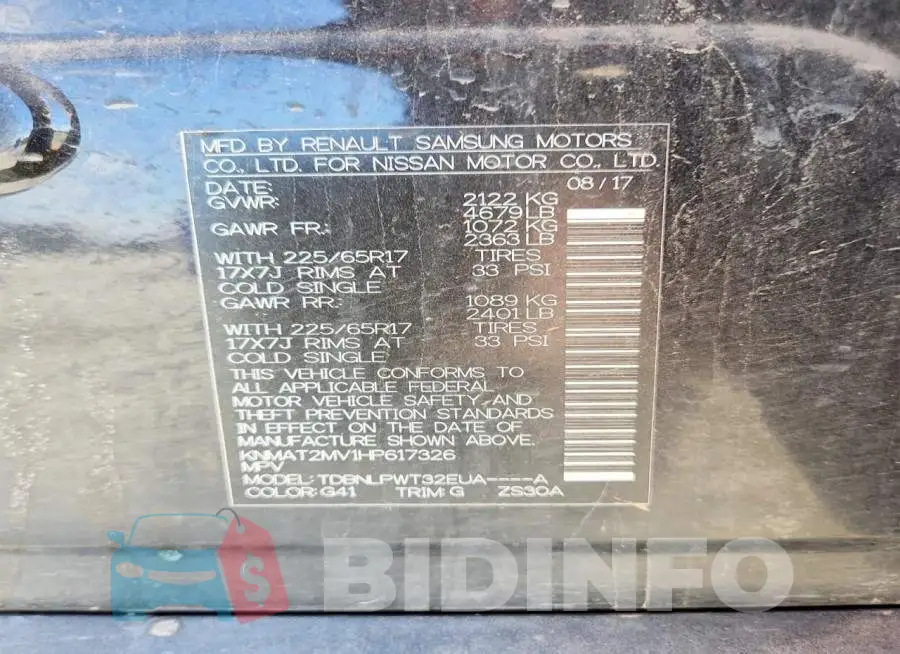 KNMAT2MV1HP617326 Photo# 13