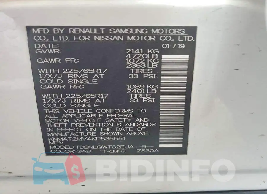 KNMAT2MV4KP535551 Photo# 13