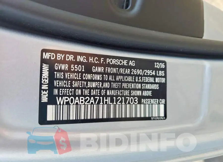 WP0AB2A71HL121703 Photo# 12