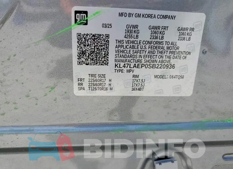 KL47LAEP0SB220936 Photo# 13