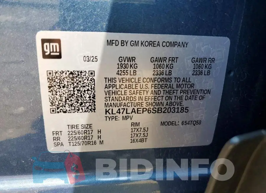 KL47LAEP6SB203185 Photo# 13