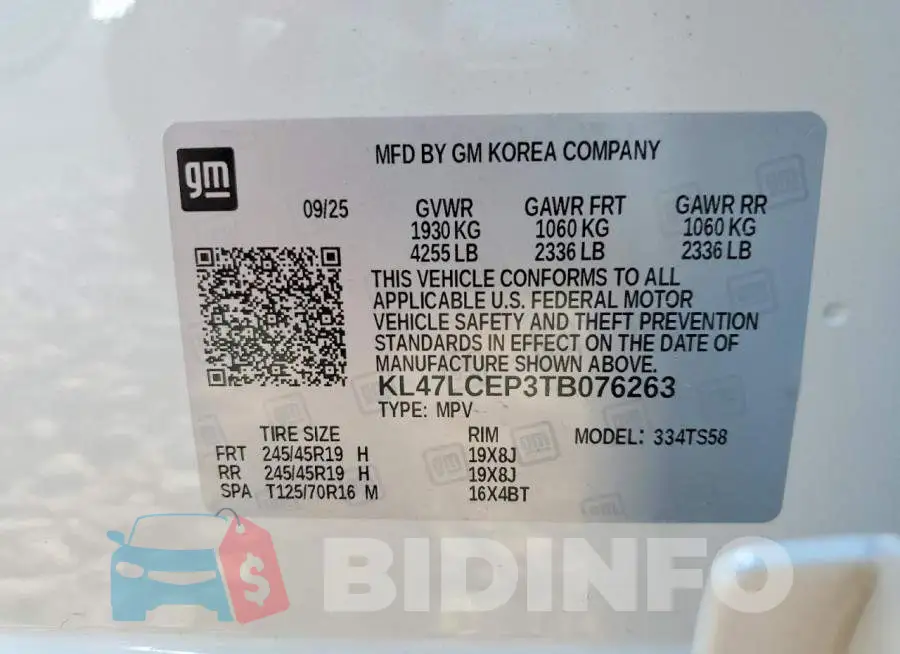 KL47LCEP3TB076263 Photo# 14