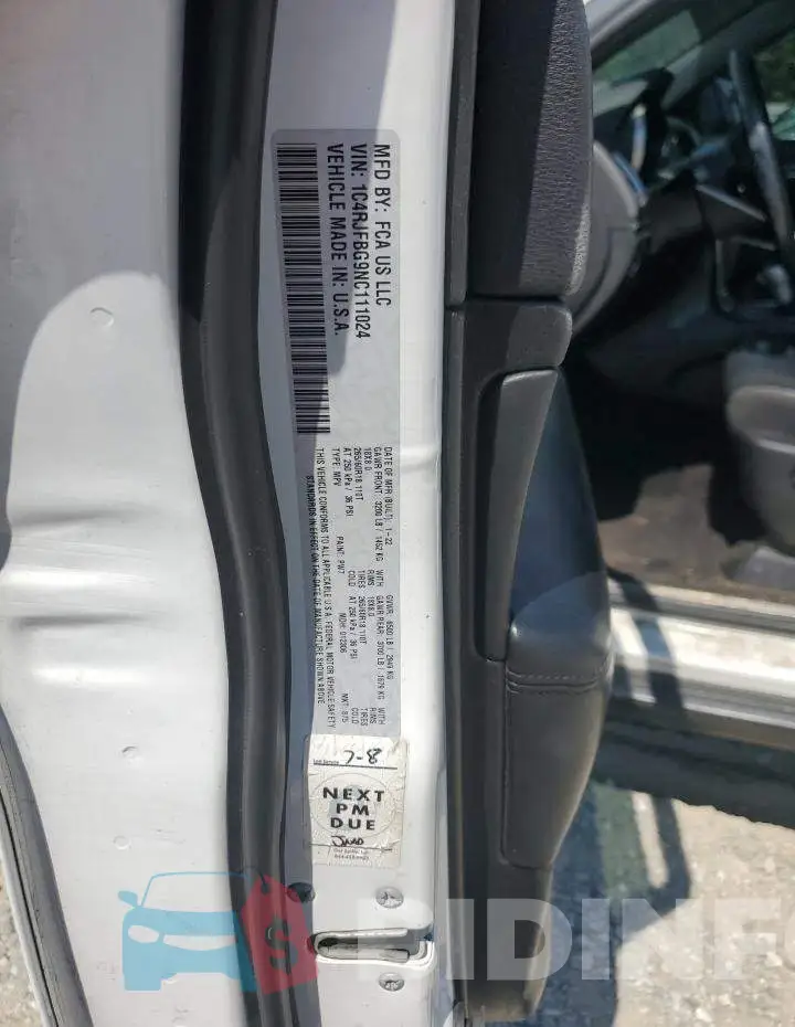 1C4RJFBG9NC111024 Photo# 13