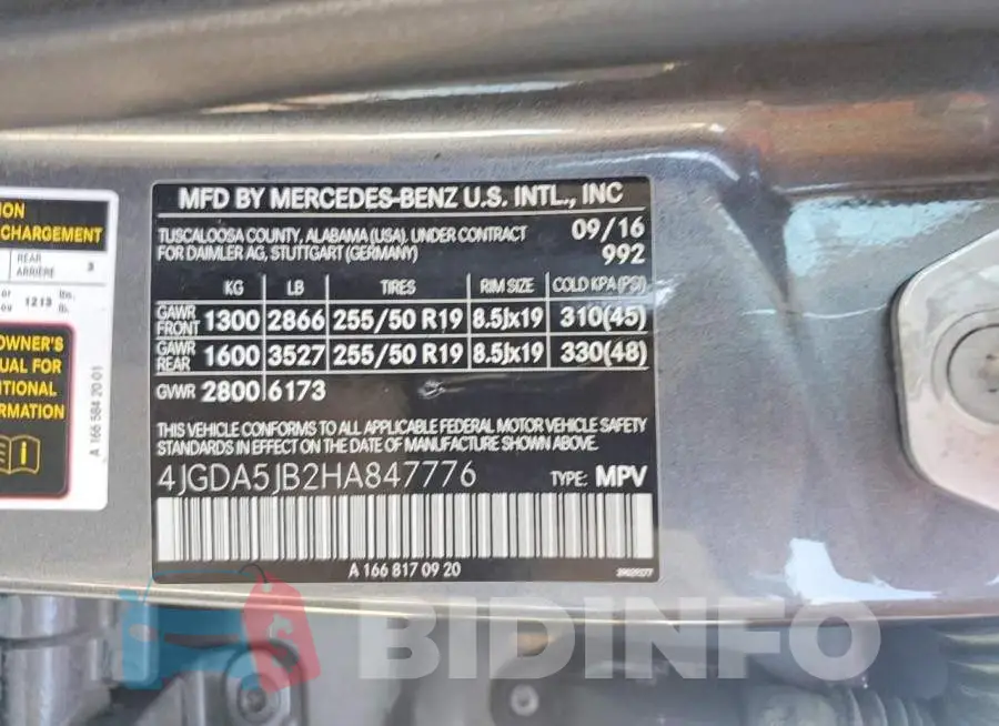 4JGDA5JB2HA847776 Photo# 12