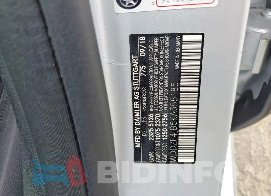 WDDZF4JB5KA555185 Photo# 13