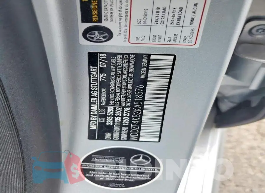 WDDZF4KB2KA518576 Photo# 13