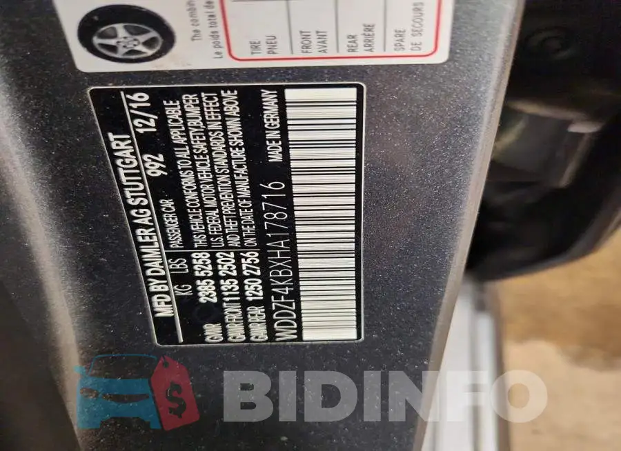 WDDZF4KBXHA178716 Photo# 12