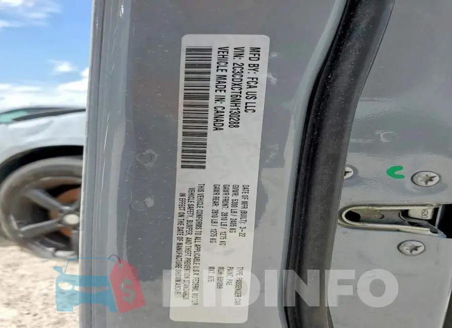 2C3CDXCT6NH130288 Photo# 13