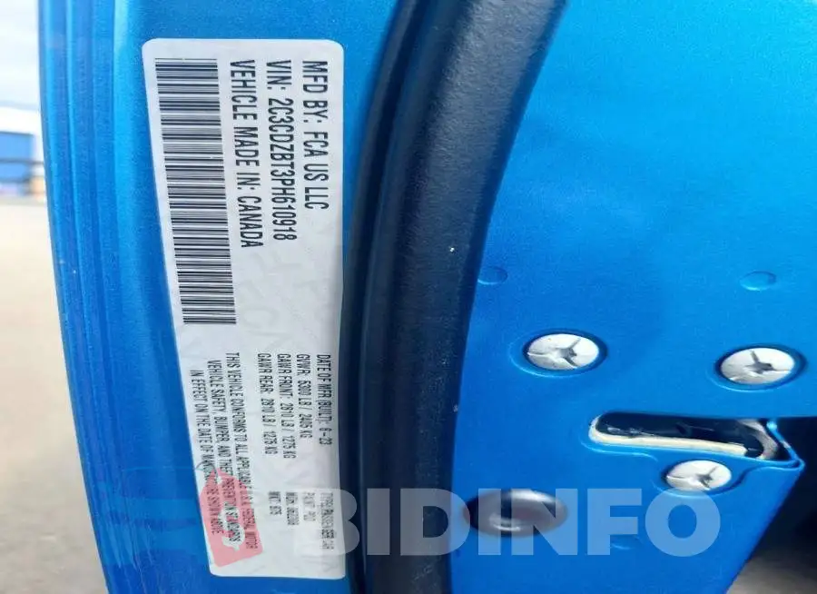 2C3CDZBT3PH610918 Photo# 12