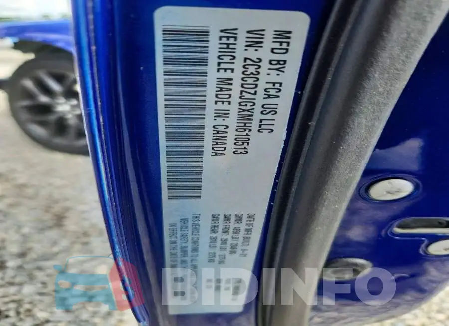 2C3CDZJGXMH610513 Photo# 13