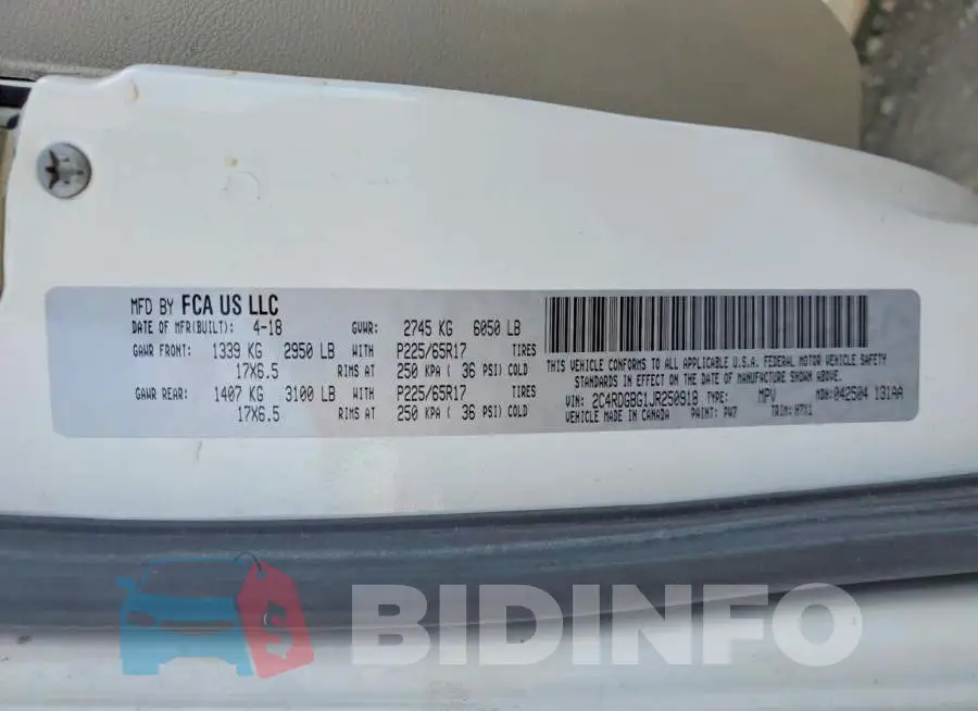 2C4RDGBG1JR250918 Photo# 13