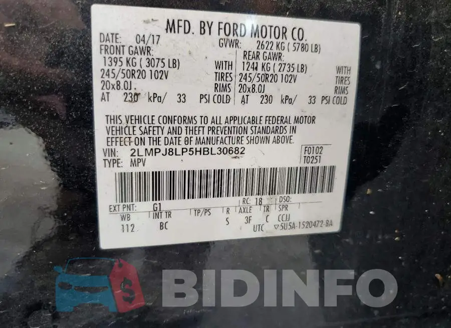 2LMPJ8LP5HBL30682 Photo# 13