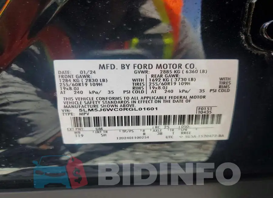 5LM5J6WC0RGL01601 Photo# 13