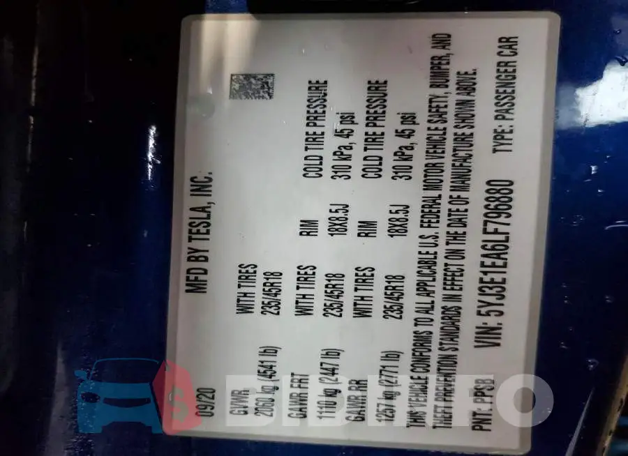 5YJ3E1EA6LF796880 Photo# 12