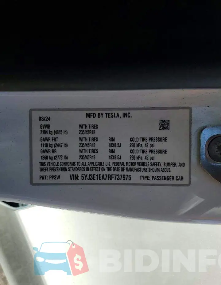 5YJ3E1EA7RF737975 Photo# 12