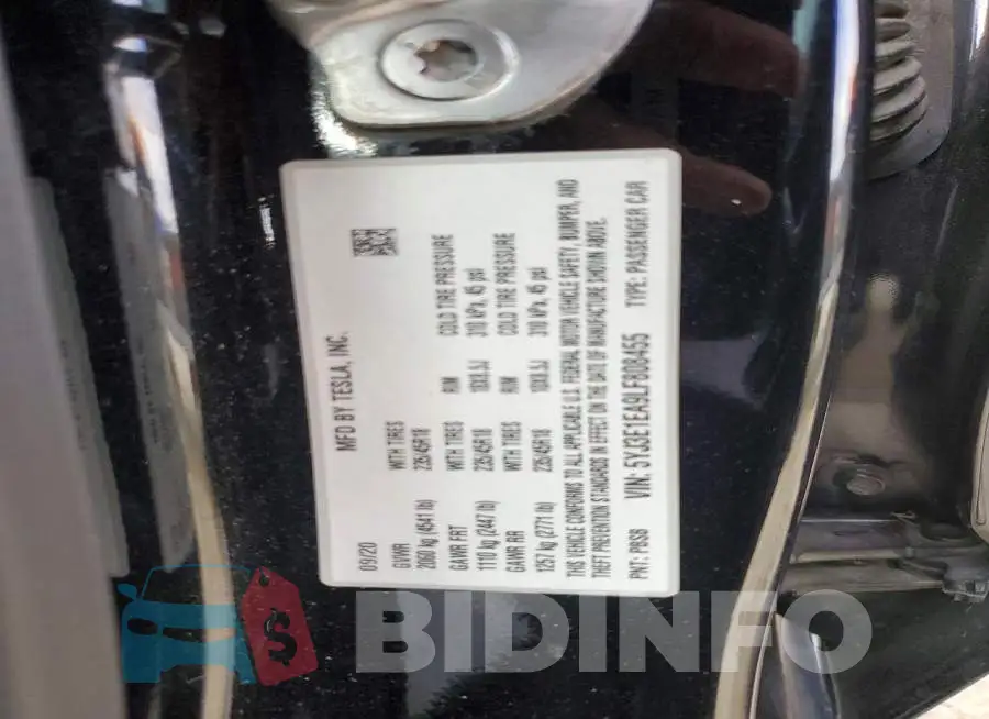 5YJ3E1EA9LF808455 Photo# 12