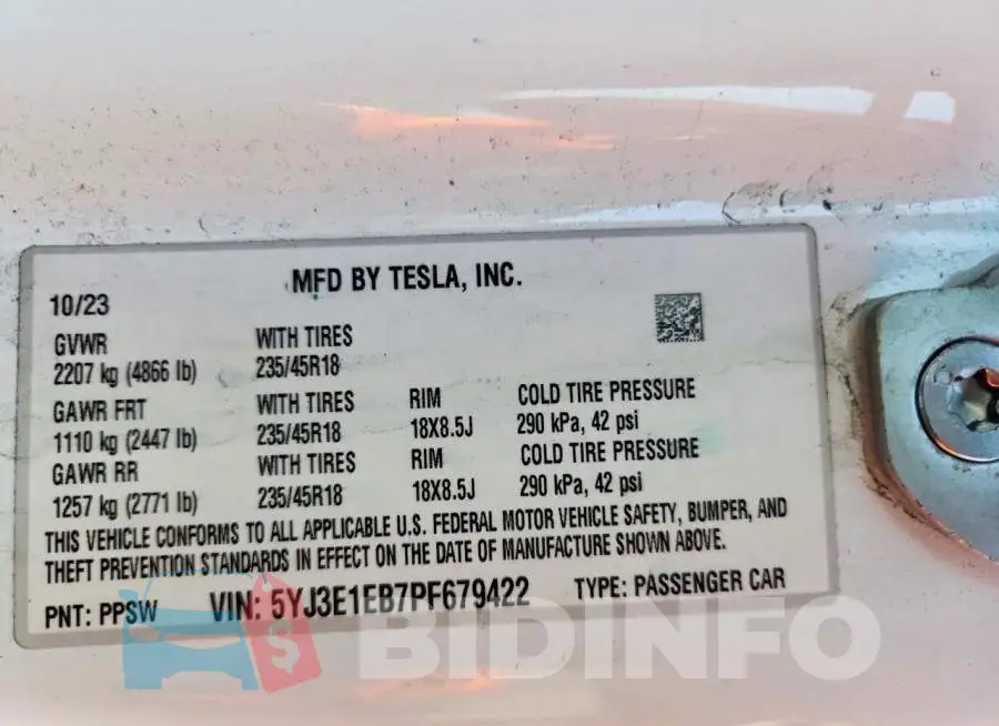 5YJ3E1EB7PF679422 Photo# 12