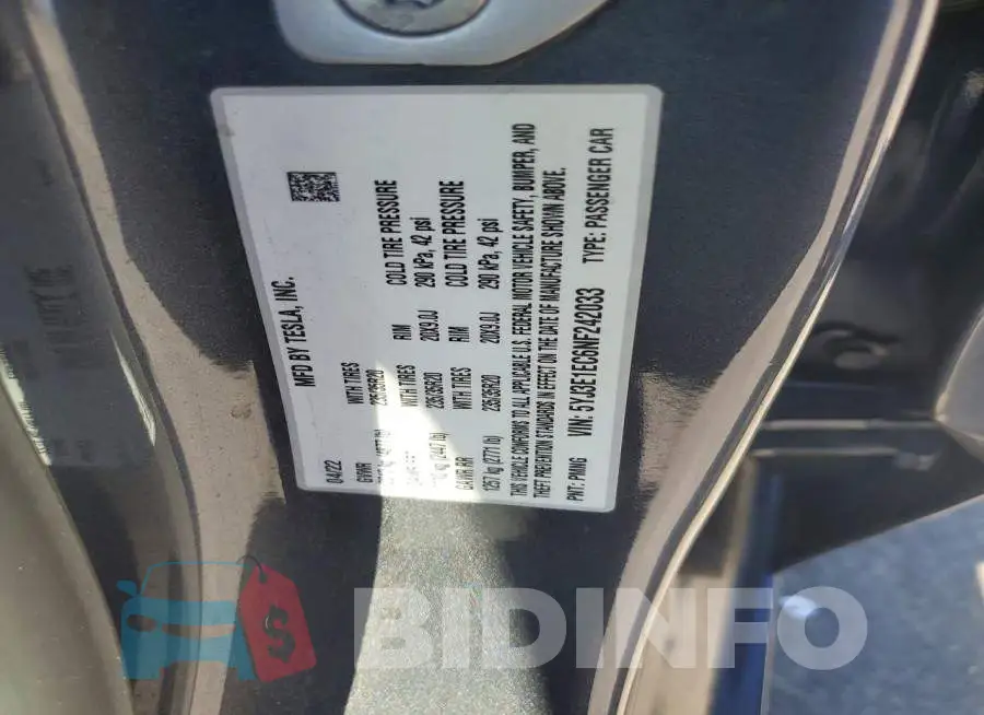 5YJ3E1EC6NF242033 Photo# 12
