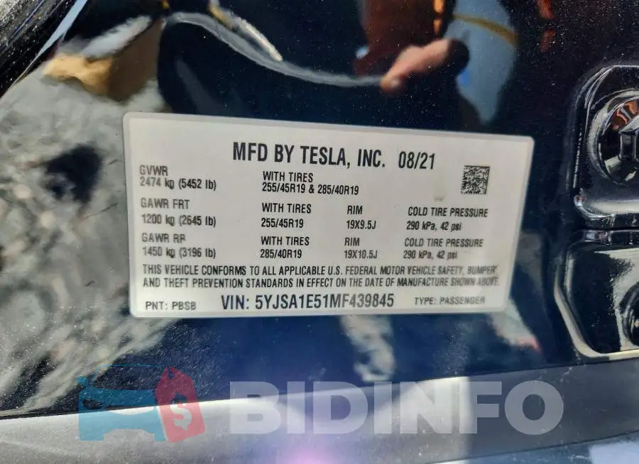 5YJSA1E51MF439845 Photo# 13