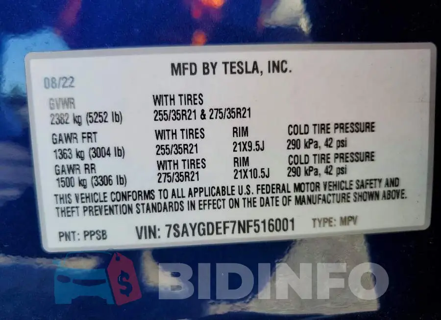 7SAYGDEF7NF516001 Photo# 12