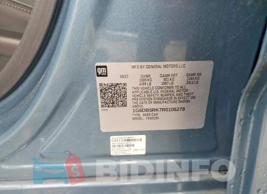 1G6DB5RK7R0106278 Photo# 12