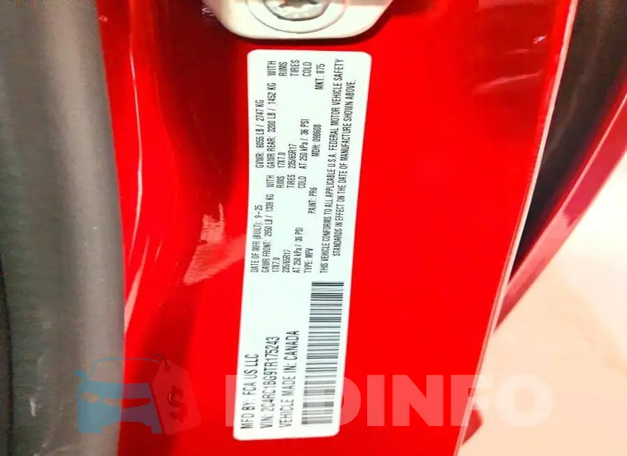 2C4RC1BG9TR175243 Photo# 13