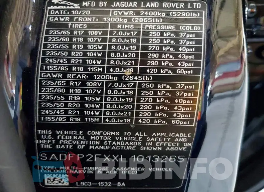 SADFP2FXXL1013265 Photo# 13