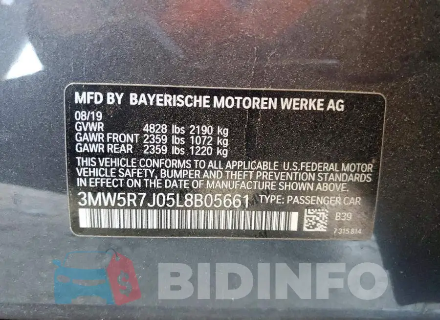 3MW5R7J05L8B05661 Photo# 12