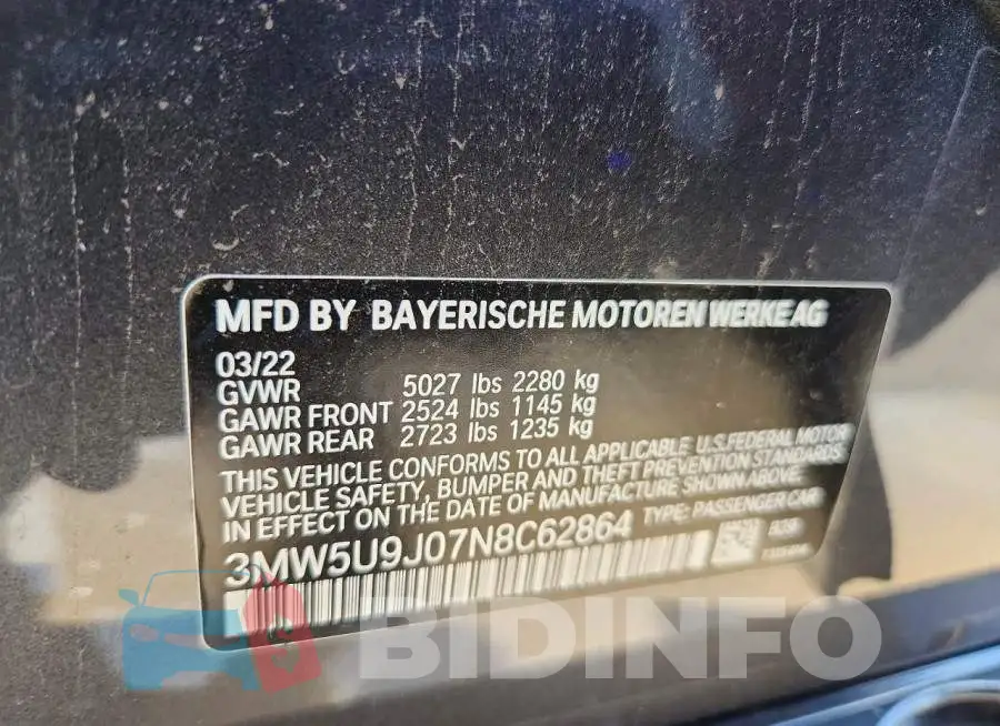 3MW5U9J07N8C62864 Photo# 12