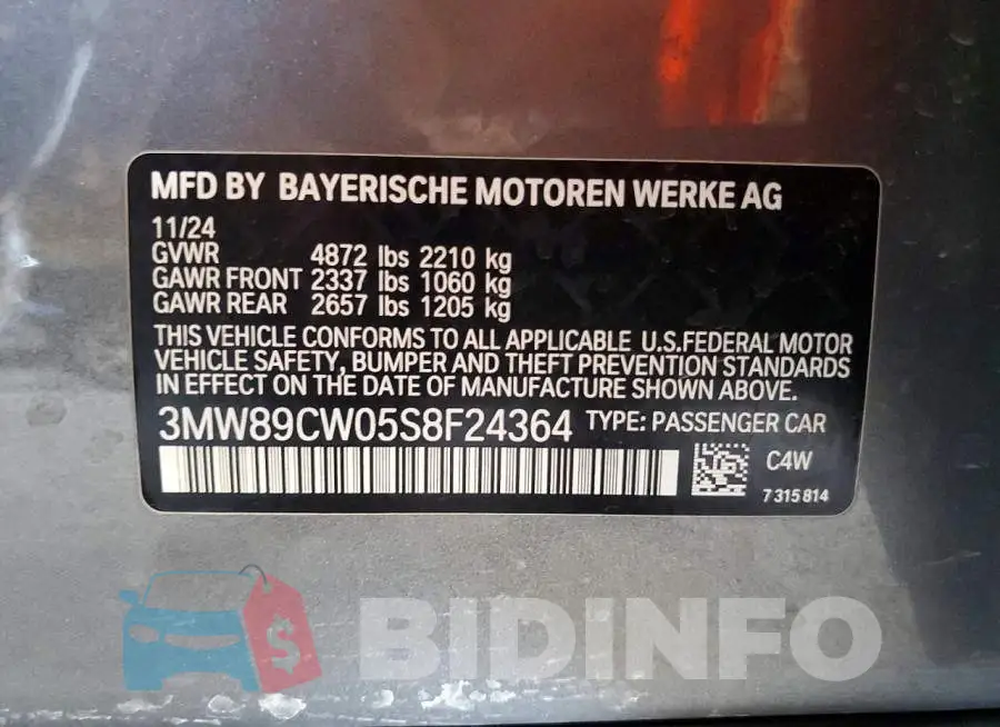 3MW89CW05S8F24364 Photo# 12