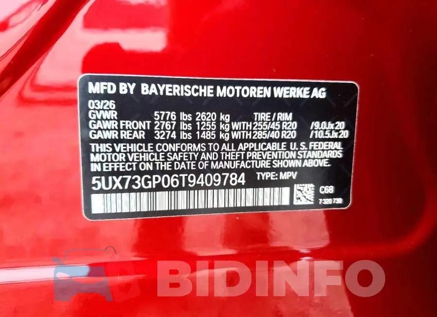 5UX73GP06T9409784 Photo# 14