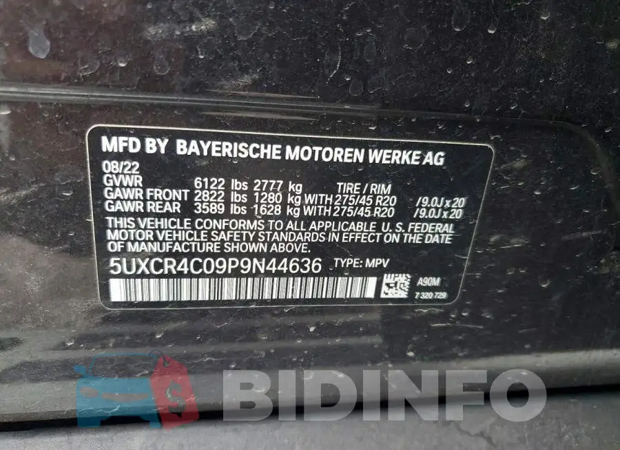 5UXCR4C09P9N44636 Photo# 13