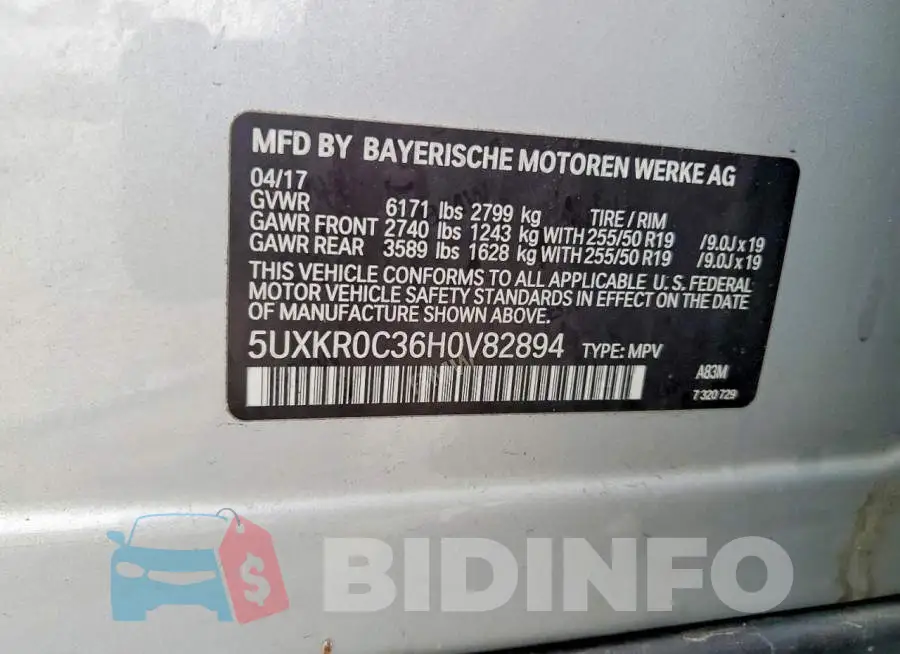 5UXKR0C36H0V82894 Photo# 13