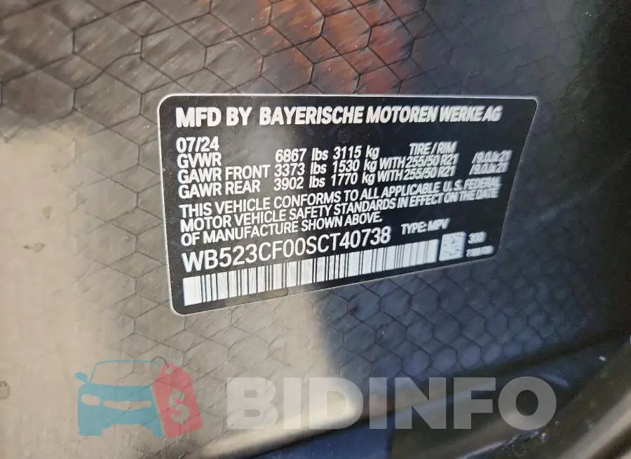 WB523CF00SCT40738 Photo# 13