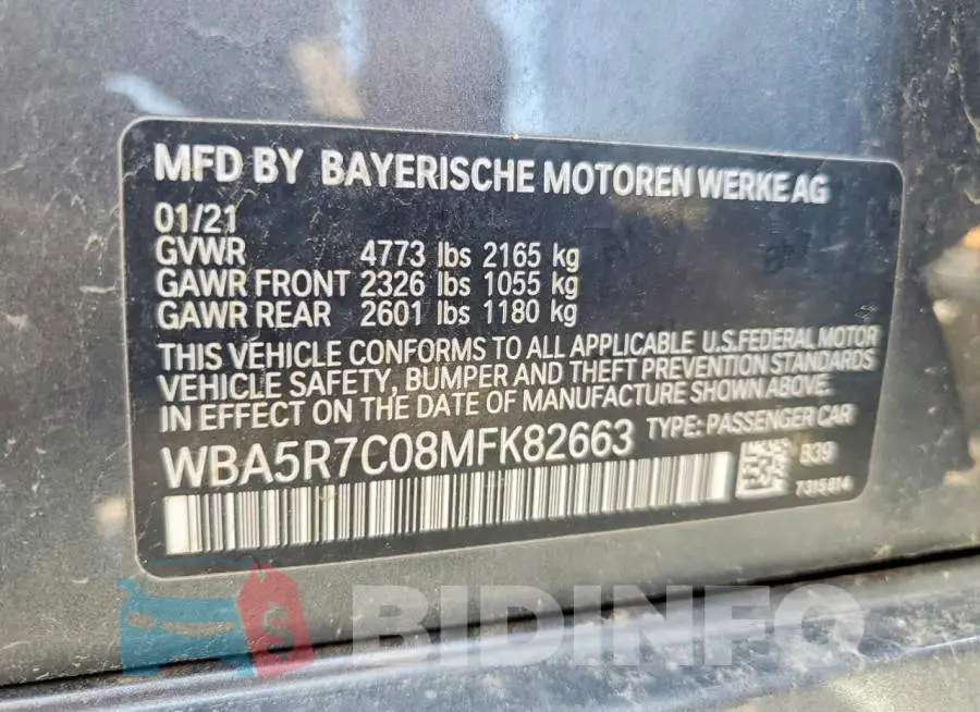 WBA5R7C08MFK82663 Photo# 12