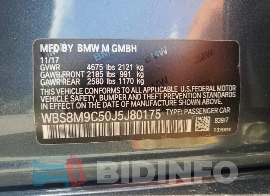 WBS8M9C50J5J80175 Photo# 12
