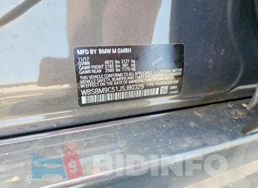 WBS8M9C51J5J80329 Photo# 12