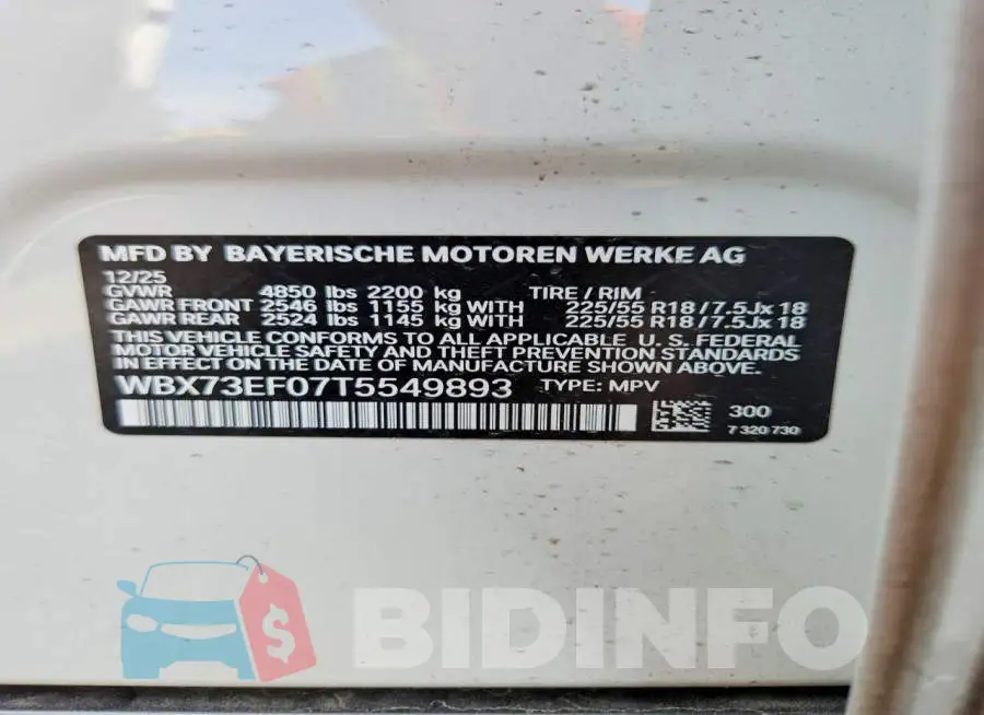WBX73EF07T5549893 Photo# 13