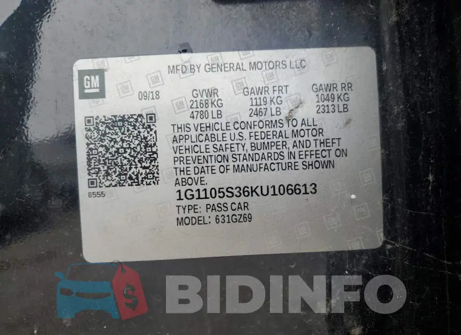 1G1105S36KU106613 Photo# 12
